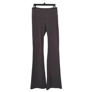 Uniqlo Womens Flare Leg Yoga Pants Gray High Waist Stretch Small‎